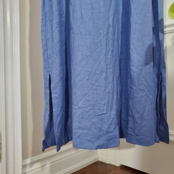 Vintage CALIFORNIA GIRL Maxi Button Down Linen Dress - Picture 9 of 15